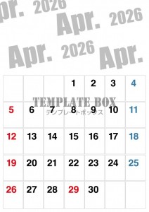 ２０２６年４月カ…