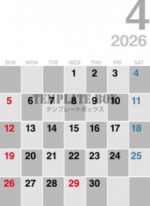 ２０２６年４月カ…