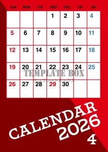 ２０２６年４月カ…