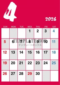 ２０２６年４月カ…