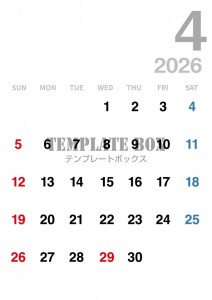 ２０２６年４月カ…