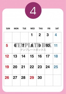 ２０２６年４月カ…