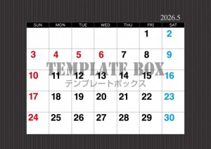 ２０２６年５月カ…