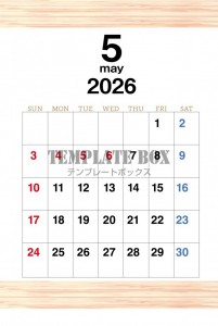 ２０２６年５月カ…