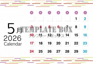 ２０２６年５月カ…