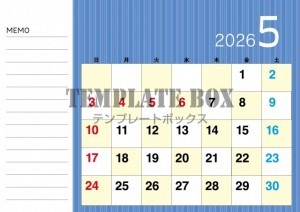 ２０２６年５月カ…