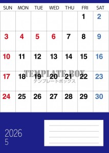 ２０２６年５月カ…