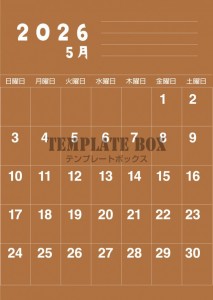 ２０２６年５月カ…