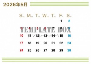 ２０２６年５月カ…