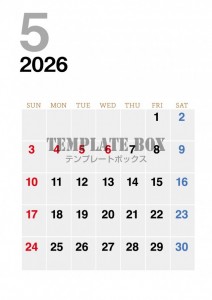 ２０２６年５月カ…