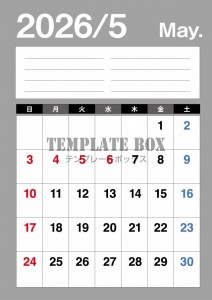 ２０２６年５月カ…