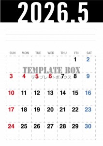 ２０２６年５月カ…