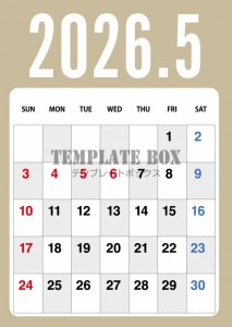 ２０２６年５月カ…