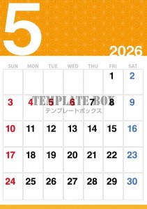 ２０２６年５月カ…