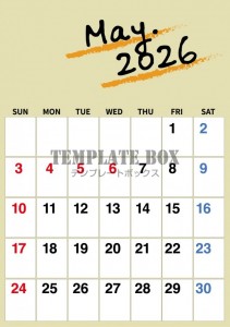 ２０２６年５月カ…