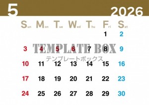 ２０２６年５月カ…