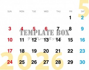 ２０２６年５月カ…