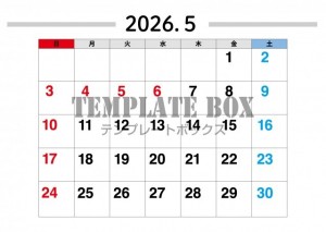 ２０２６年５月カ…