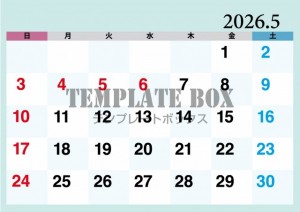 ２０２６年５月カ…