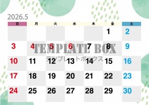 ２０２６年５月カ…