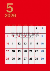 ２０２６年５月カ…