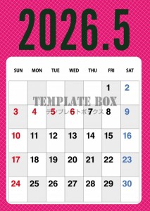 ２０２６年５月カ…
