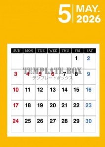 ２０２６年５月カ…