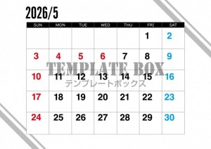 ２０２６年５月カ…