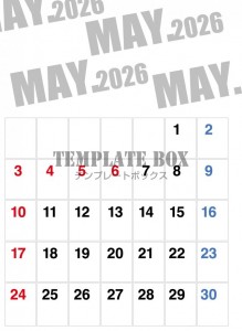 ２０２６年５月カ…