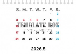２０２６年５月カ…