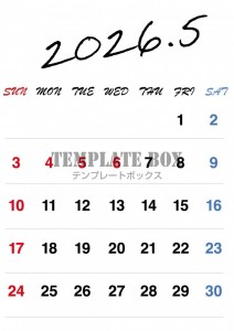 ２０２６年５月カ…