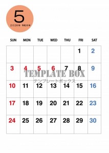 ２０２６年５月カ…