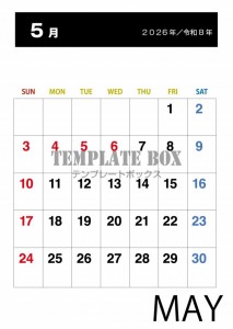 ２０２６年５月カ…