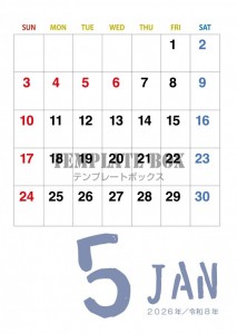 ２０２６年５月カ…