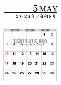 ２０２６年５月カ…