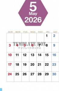 ２０２６年５月カ…