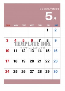 ２０２６年５月カ…