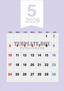 ２０２６年５月カ…