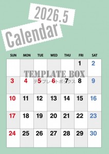 ２０２６年５月カ…