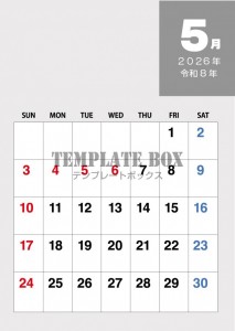 ２０２６年５月カ…