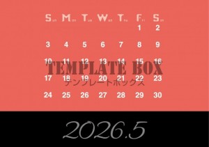 ２０２６年５月カ…