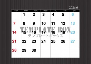 ２０２６年６月カ…