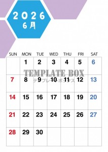 ２０２６年６月カ…