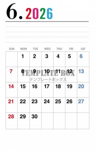 ２０２６年６月カ…