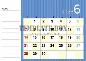 ２０２６年６月カ…