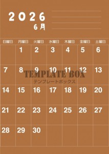 ２０２６年６月カ…