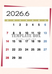 ２０２６年６月カ…