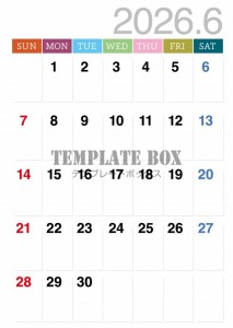 ２０２６年６月カ…