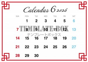 ２０２６年６月カ…