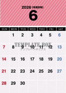 ２０２６年６月カ…